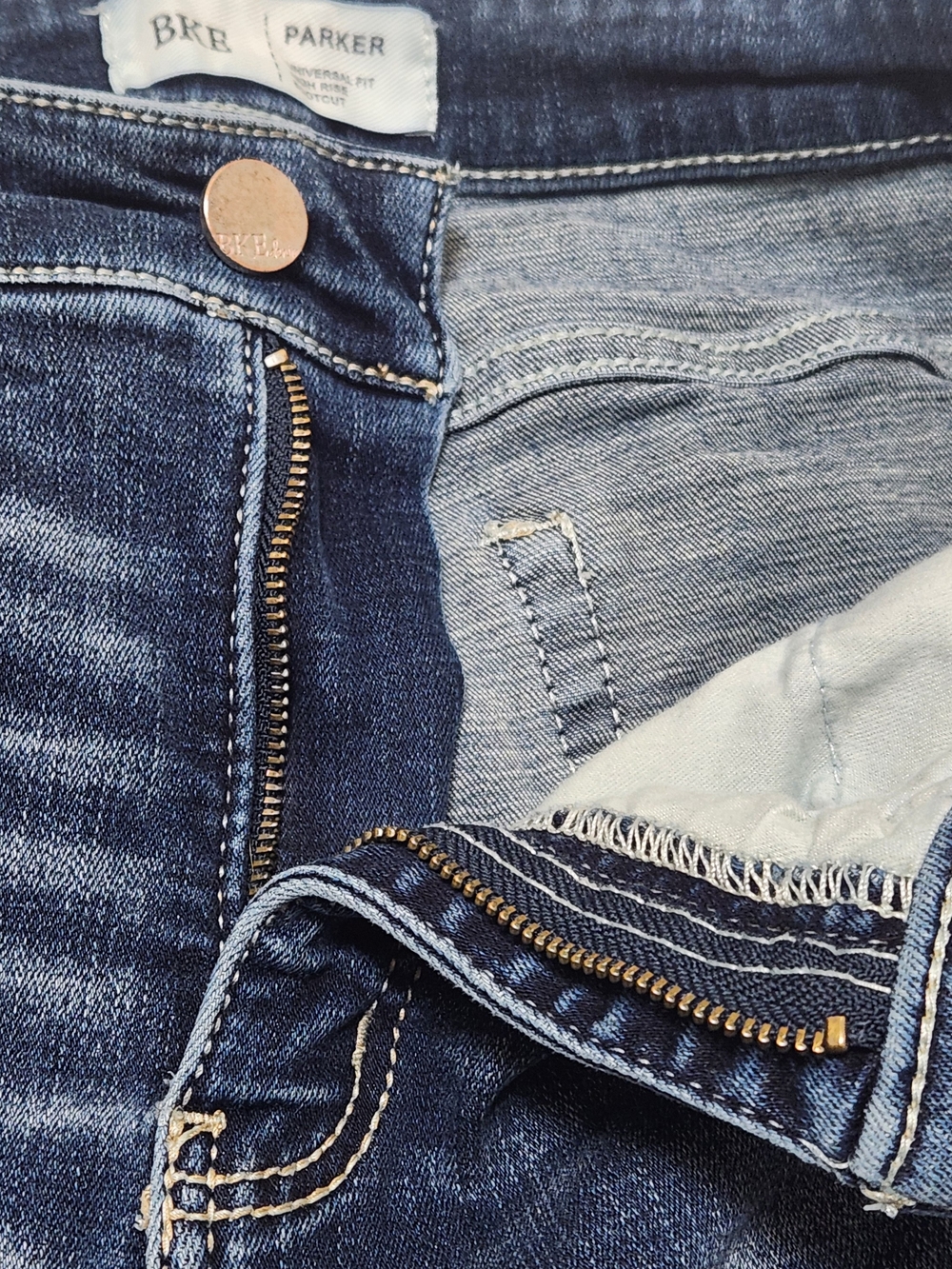 BKE Parker Jeans 27x35.5 (Fits 27x34) Bootcut Dark Wash High Rise Stretch - Picture 12 of 16
